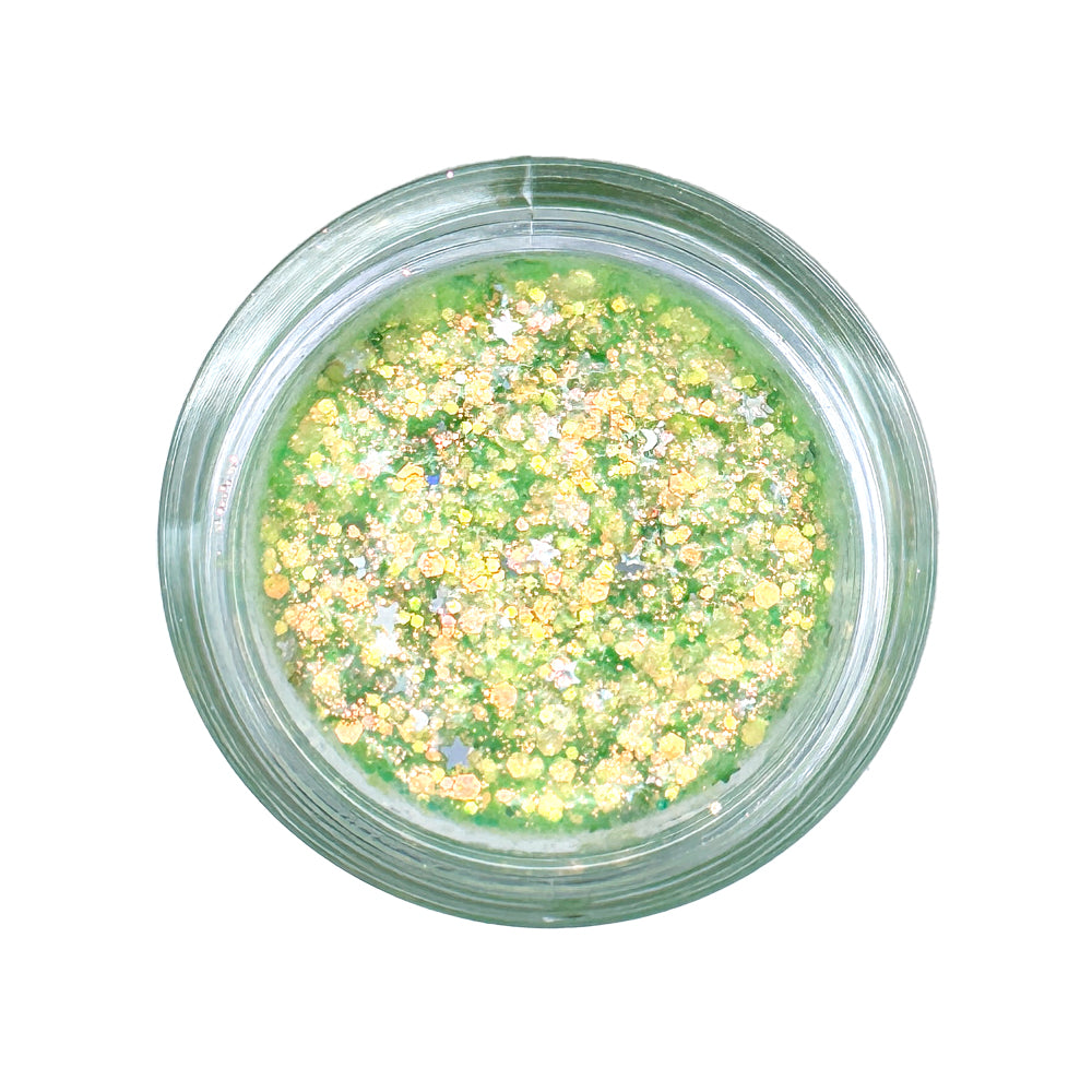 Cosmic Light - Lime Light 
Festival & Rave Glitter Makeup