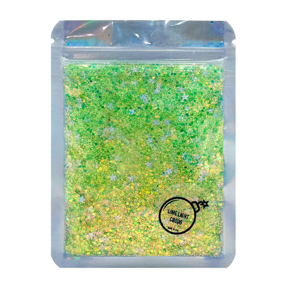 Cosmic Light - Lime Light Bomb Reload Festival & Rave Glitter Makeup