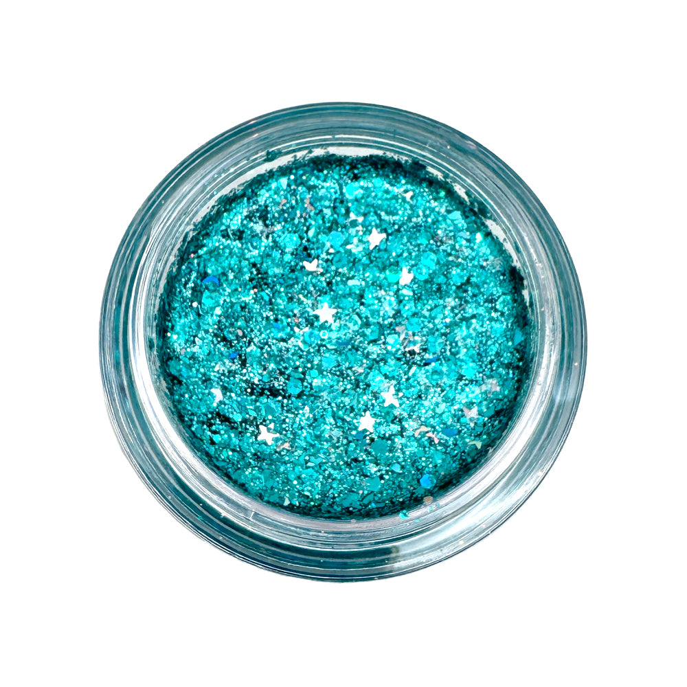 Cosmic Burst - Aquatica 
Festival & Rave Glitter Makeup