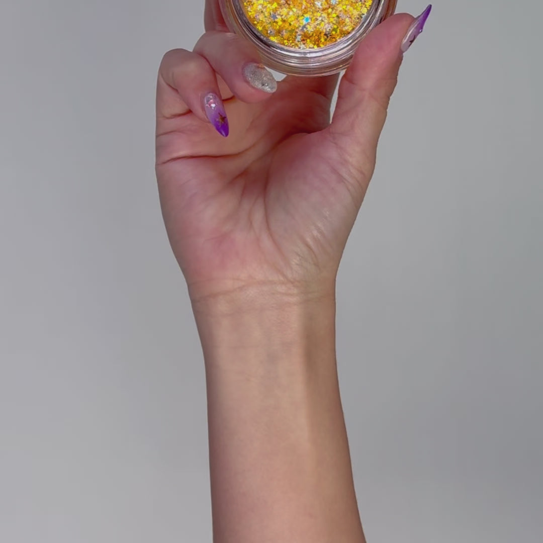 Cosmic Light - Citrus Spark Festival & Rave Glitter Makeup
