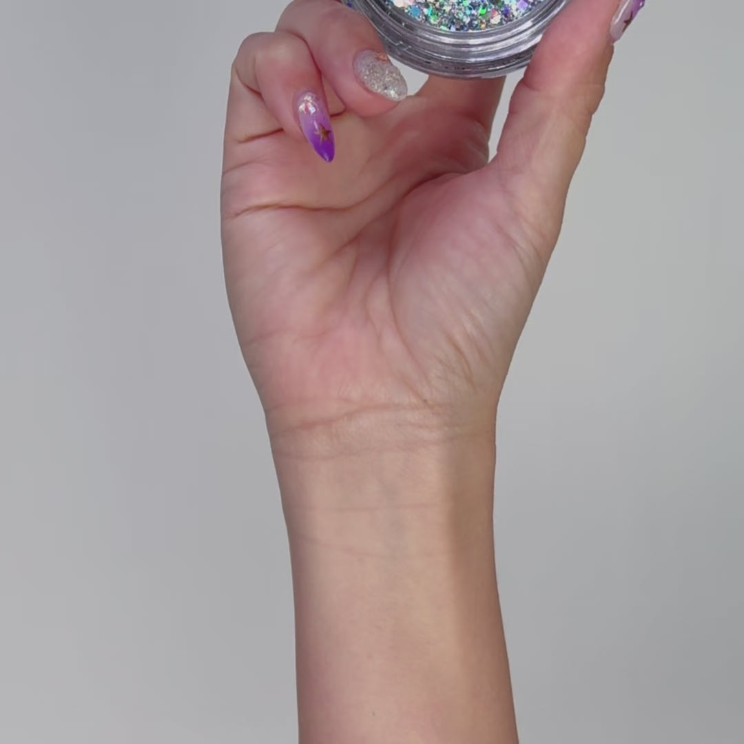 Cosmic Burst - Supernova Festival & Rave Glitter Makeup