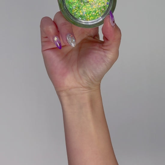 Cosmic Light - Lime Light 
Festival & Rave Glitter Makeup