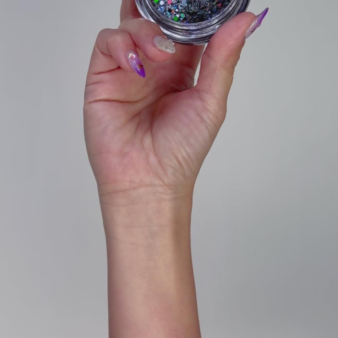 Cosmic Burst - Eclipse Festival & Rave Glitter Makeup
